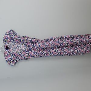 L4210 J CREW Bright Floral Wrap Midi Dress